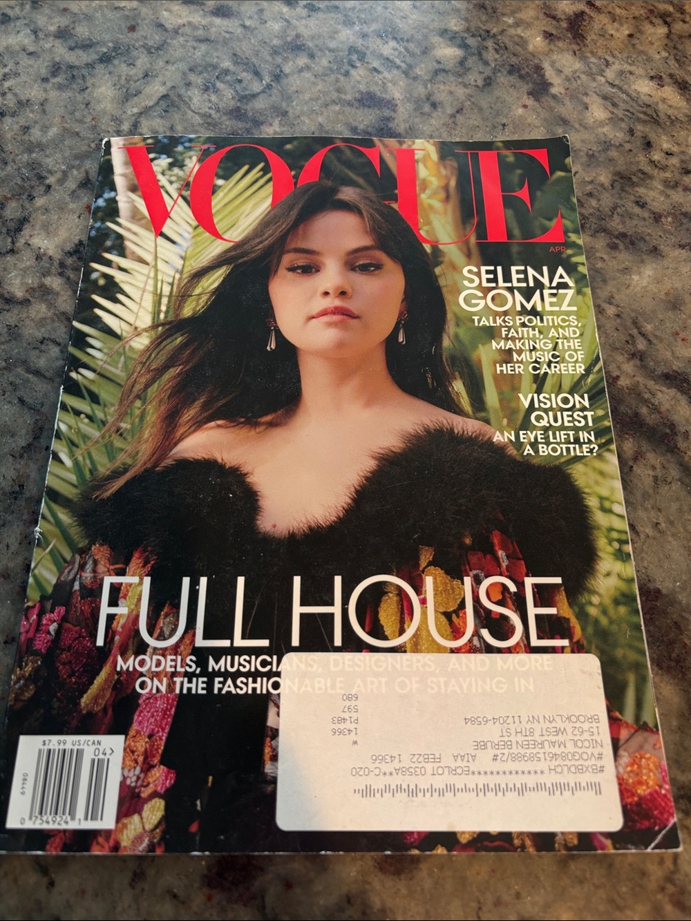 Vogue Magazine Cover - Red, Black & Green